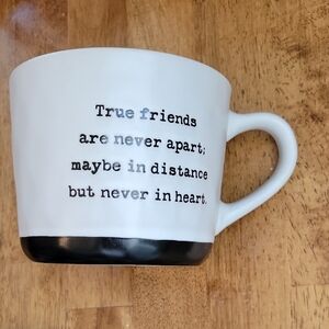 White and Black Friendship Quote Mug